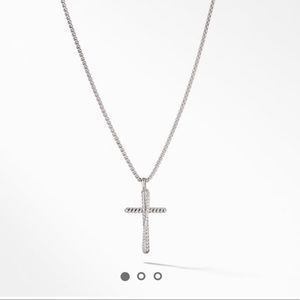 David Yurman Diamond Cross Necklace